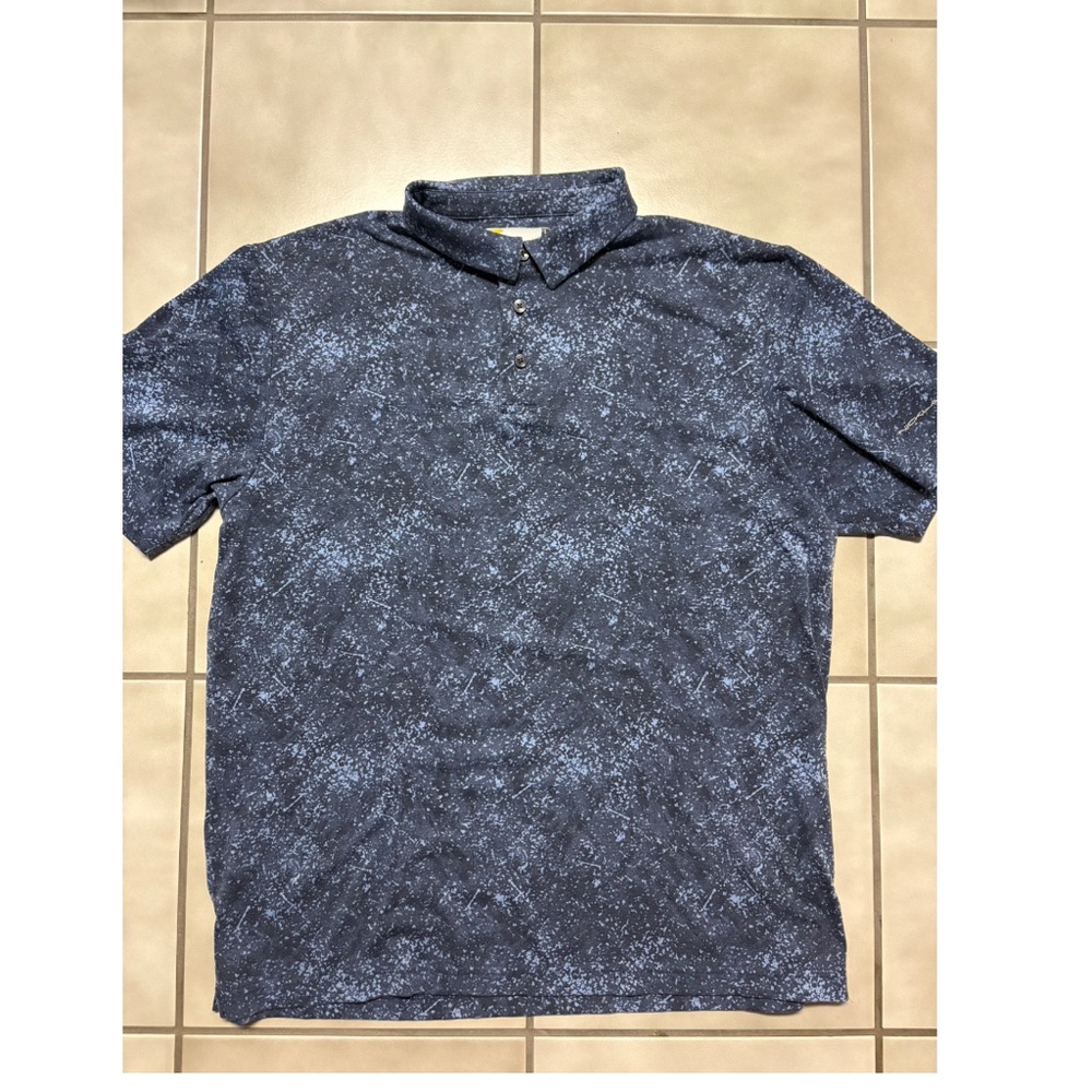 Nicklaus Stylish Blue Patterned Golf Polo Shirt
